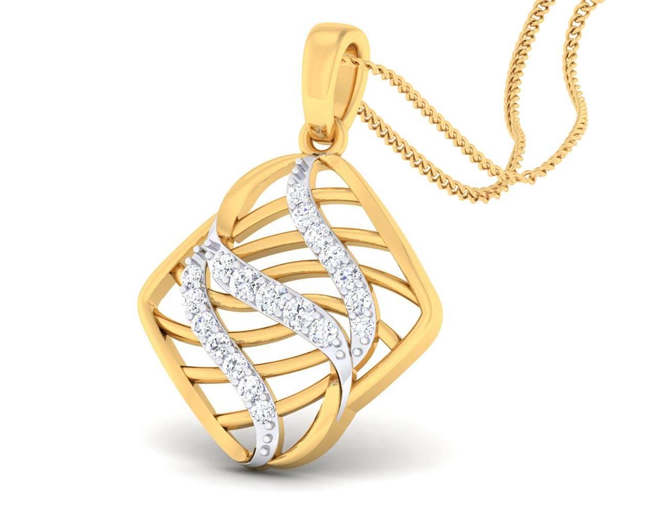 Adana Contemporary Diamond Pendant - Jewelslane