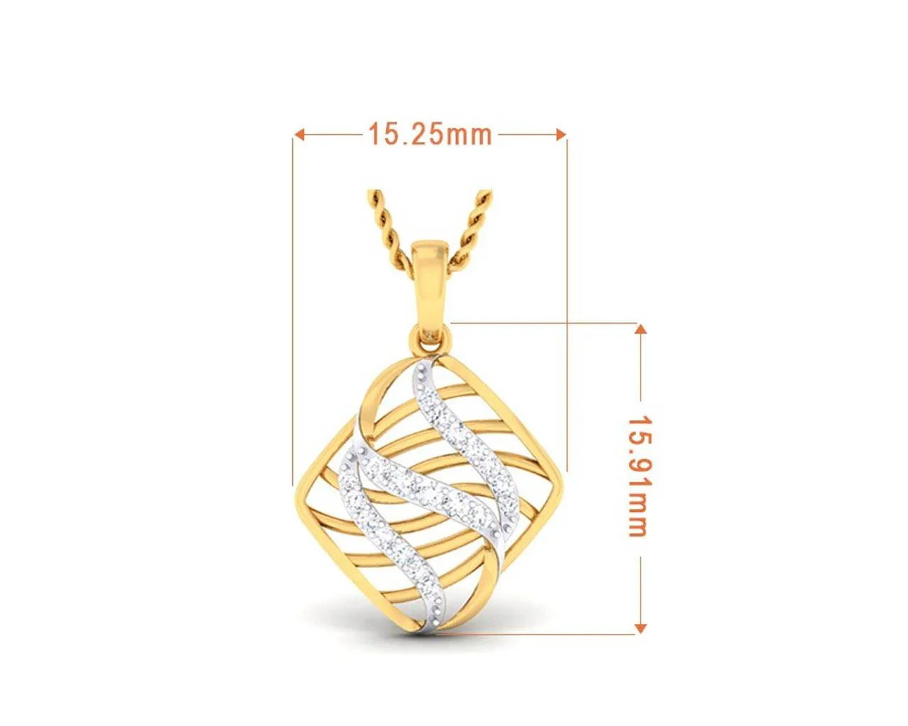 Adana Contemporary Diamond Pendant - Jewelslane