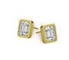 Aden Emerald Cut Lab Diamond Solitaire earrings - Jewelslane