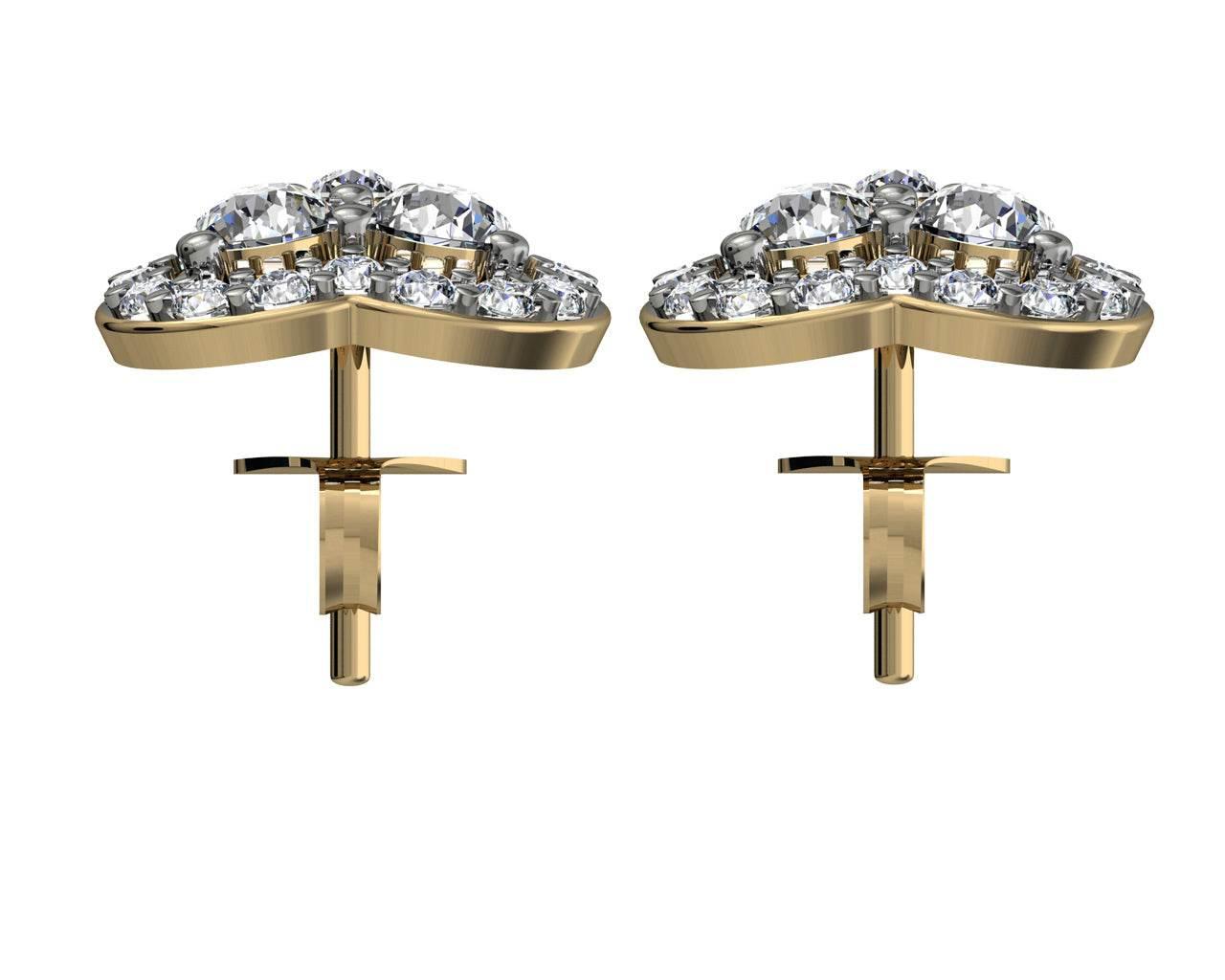 Aditi Diamond Ear Studs - Jewelslane