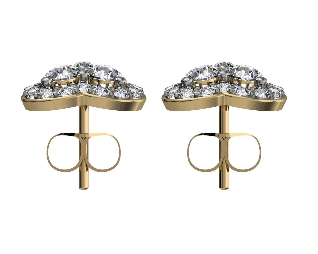 Aditi Diamond Ear Studs - Jewelslane