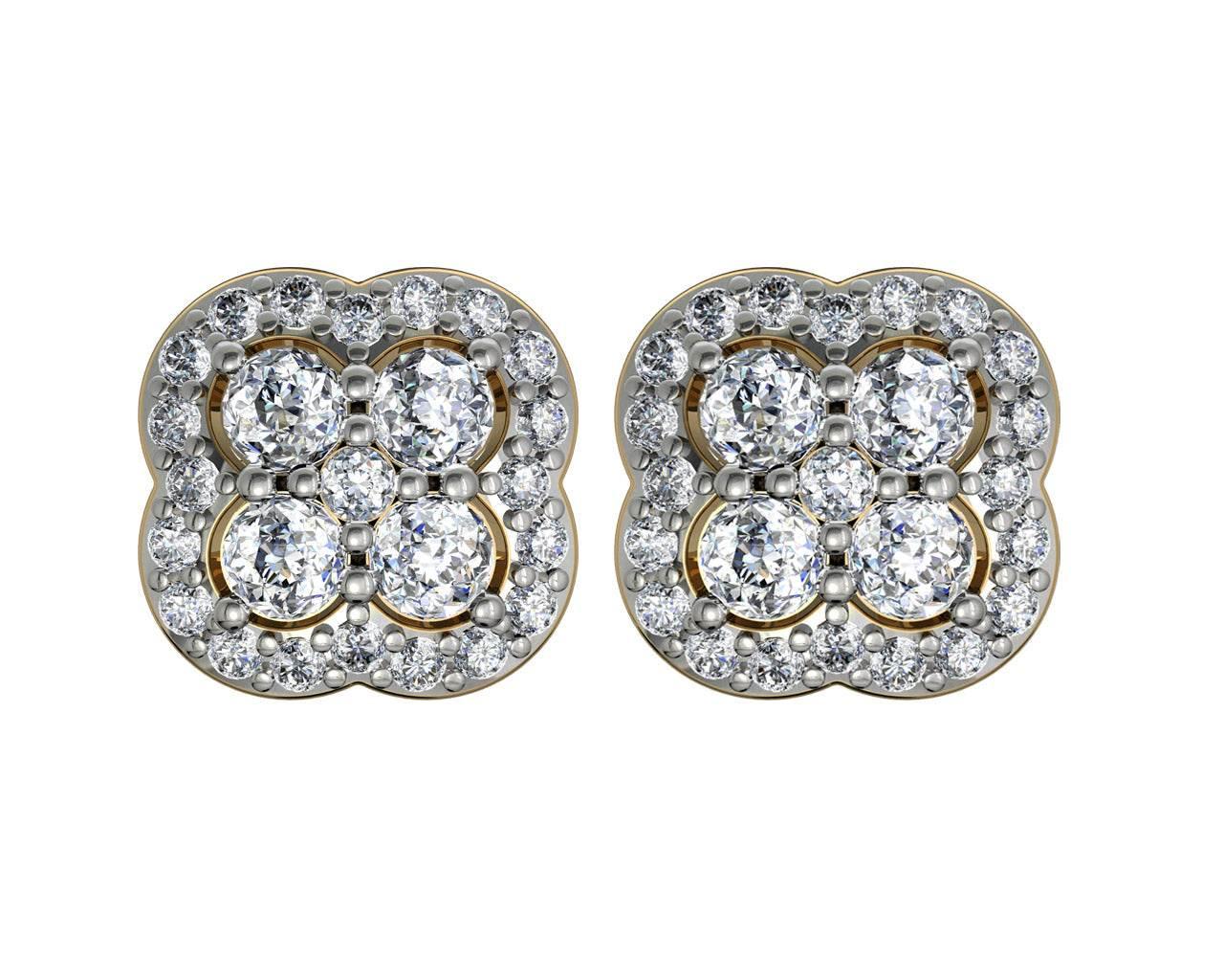 Aditi Diamond Ear Studs - Jewelslane