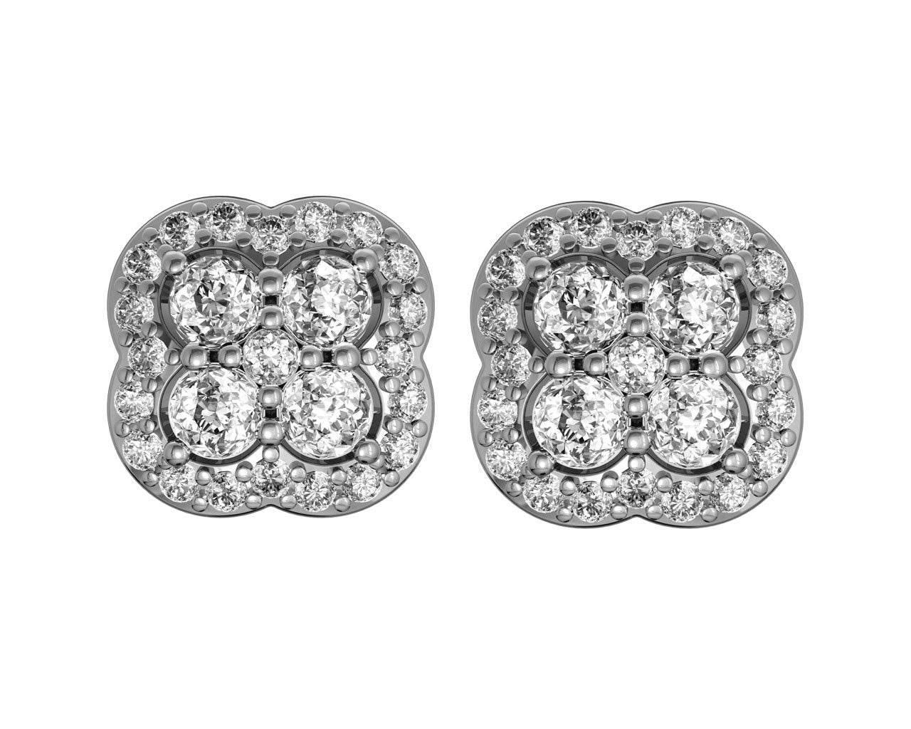 Aditi Diamond Ear Studs - Jewelslane