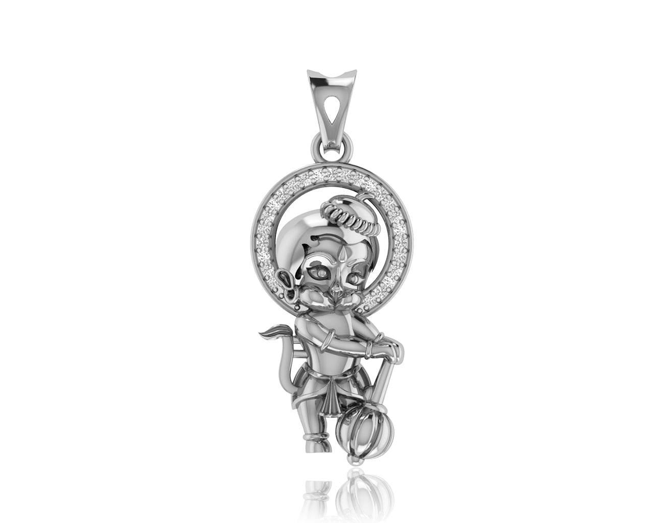 Adorable Bal Hanuman Gold Pendant - Jewelslane