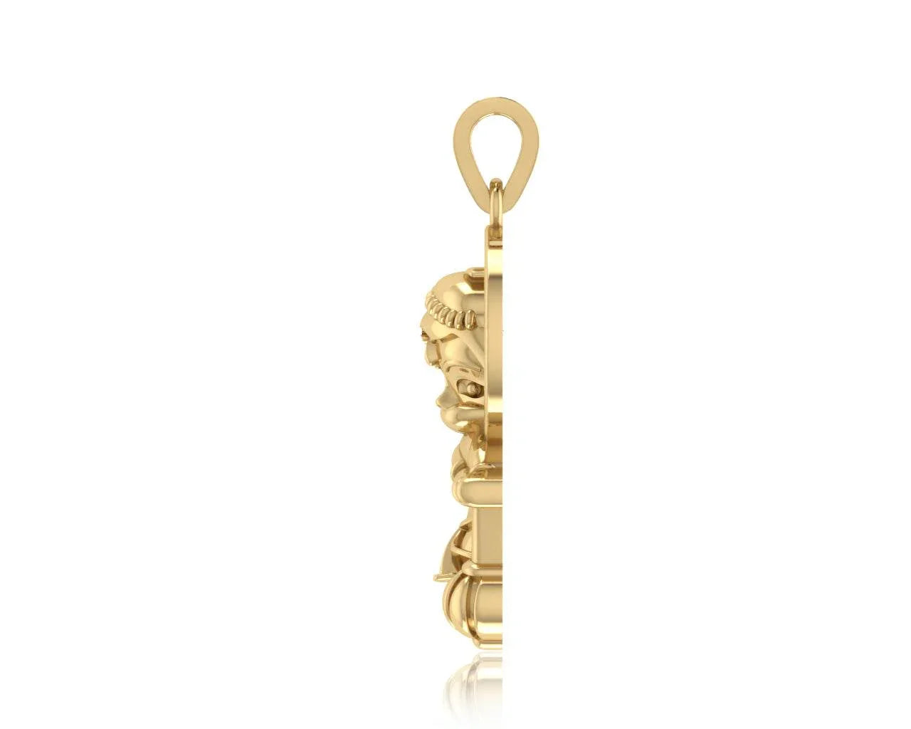 Adorable Bal Hanuman Gold Pendant - Jewelslane