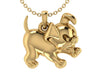 Adorable Puppy Charm in Gold - Jewelslane