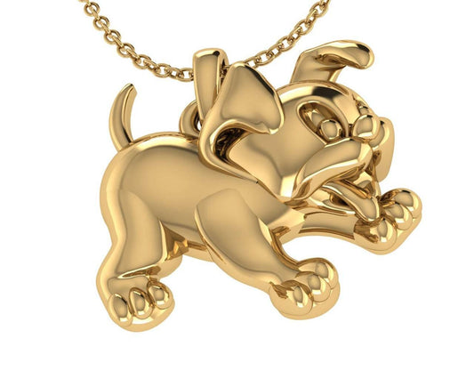 Adorable Puppy Charm in Gold - Jewelslane