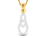 Afina Diamond Pendant in Gold - Jewelslane
