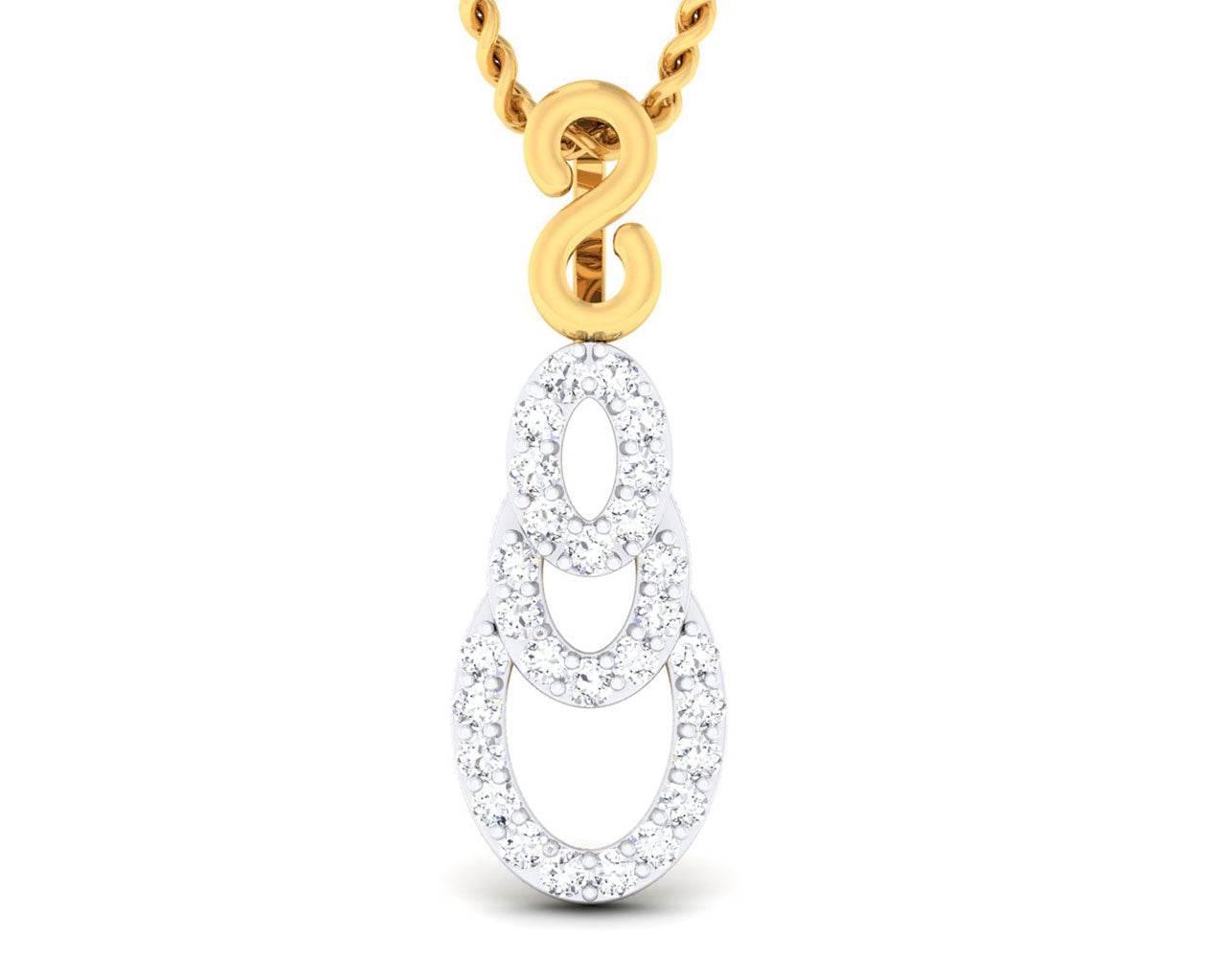 Afina Diamond Pendant in Gold - Jewelslane