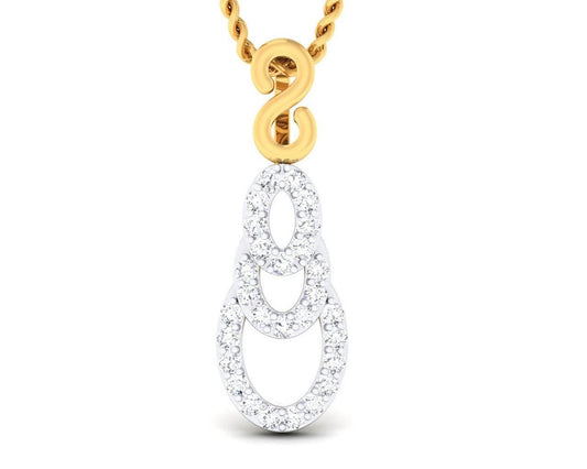 Afina Diamond Pendant in Gold - Jewelslane