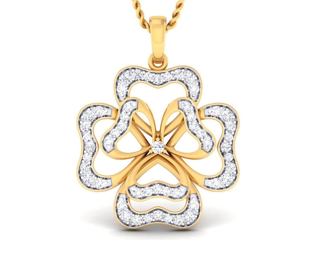 Afnan Flower Diamond Pendant - Jewelslane