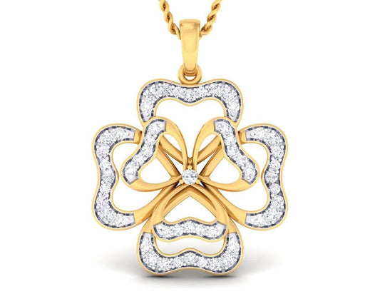 Afnan Flower Diamond Pendant - Jewelslane