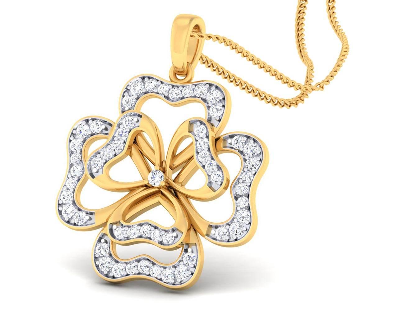 Afnan Flower Diamond Pendant - Jewelslane