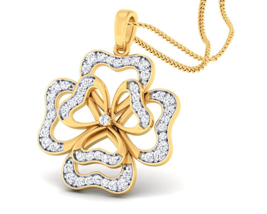 Afnan Flower Diamond Pendant - Jewelslane