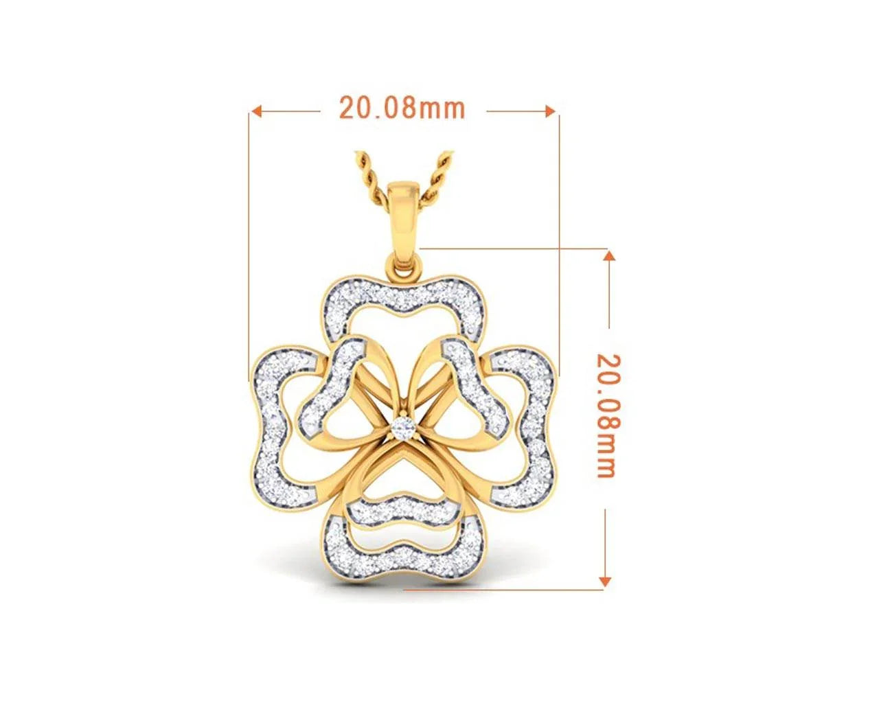 Afnan Flower Diamond Pendant - Jewelslane