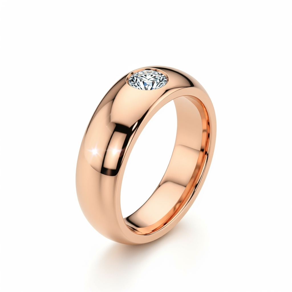 Ajax Gents Ring with Lab Grown Diamond Solitaire - Jewelslane