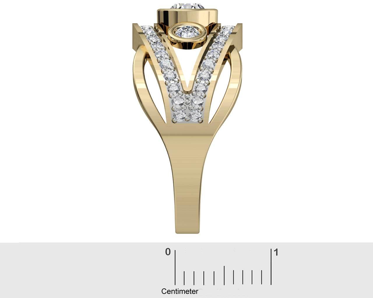 Aksaara Solitaire Diamond Engagement Ring - Jewelslane