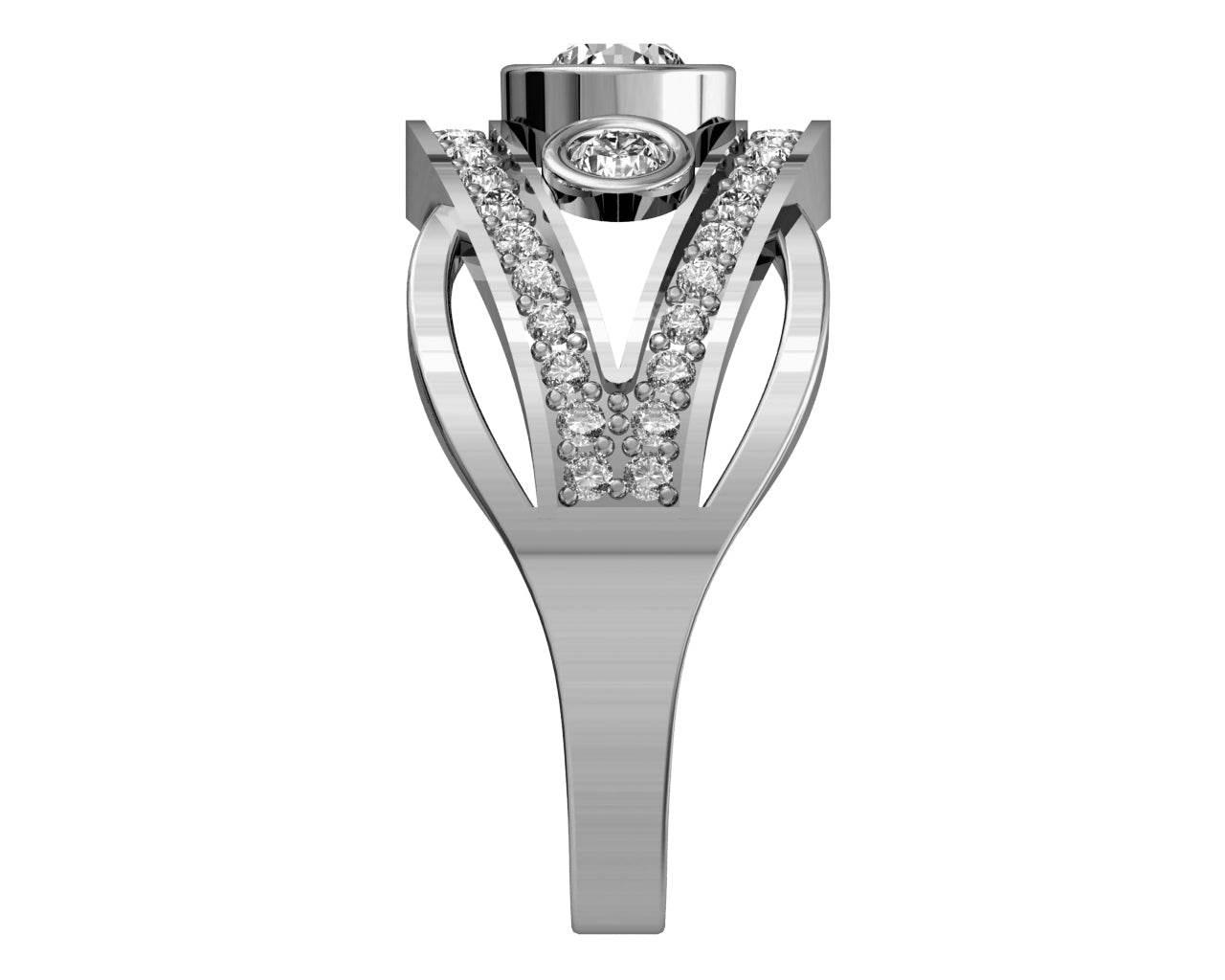 Aksaara Solitaire Diamond Engagement Ring - Jewelslane