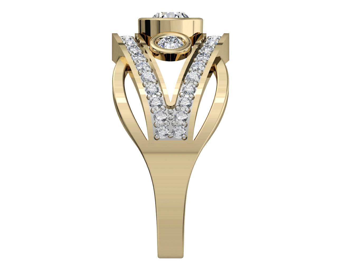 Aksaara Solitaire Diamond Engagement Ring - Jewelslane