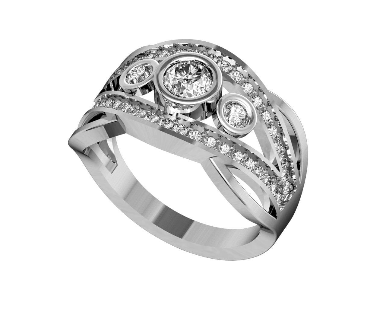 Aksaara Solitaire Diamond Engagement Ring - Jewelslane