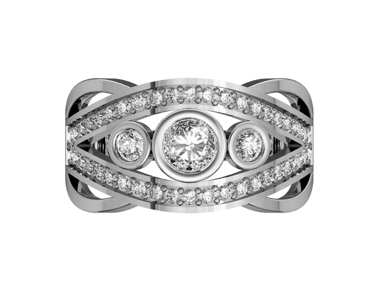 Aksaara Solitaire Diamond Engagement Ring - Jewelslane