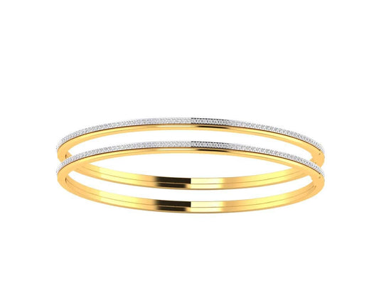 Alisha Ladies Bangles in 14k Gold - Jewelslane