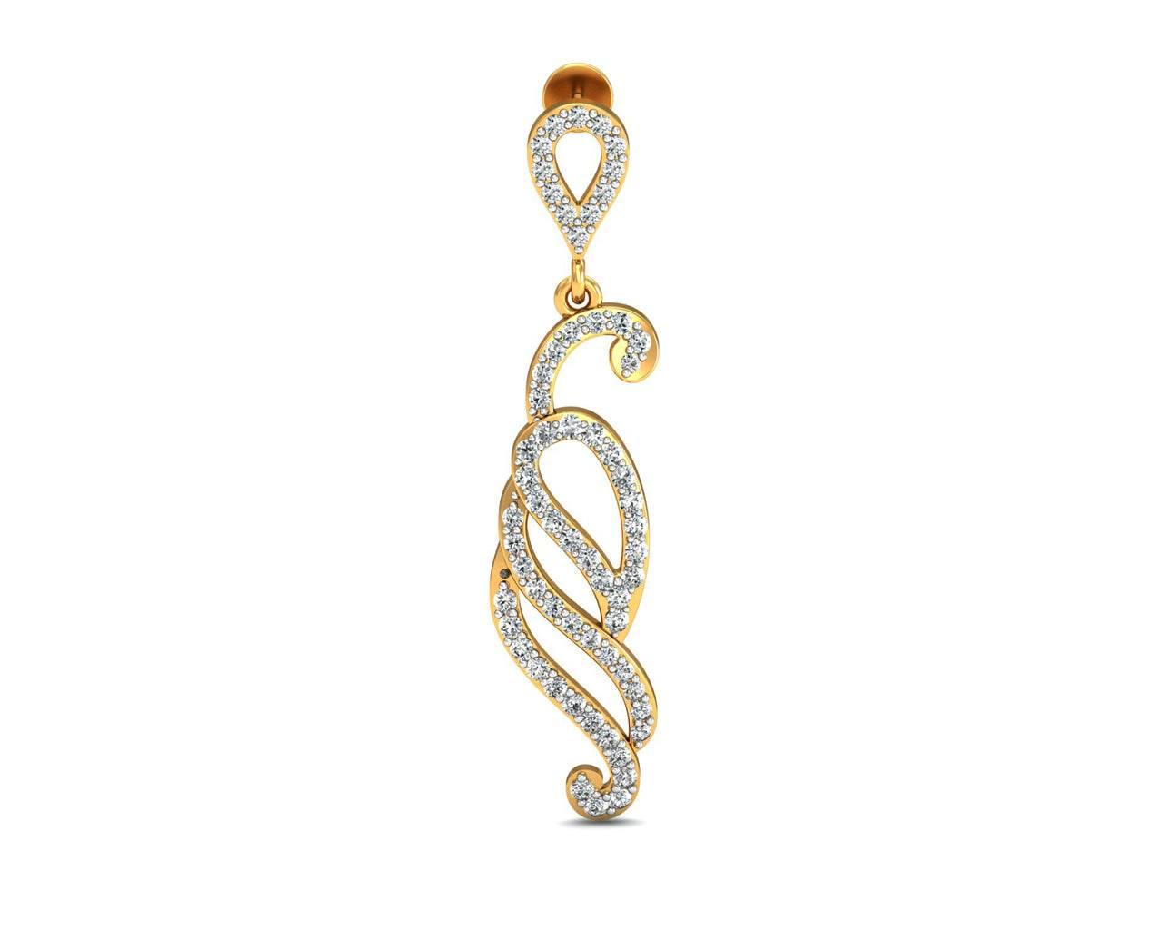 Alka Diamond Dangle Drop Earring - Jewelslane