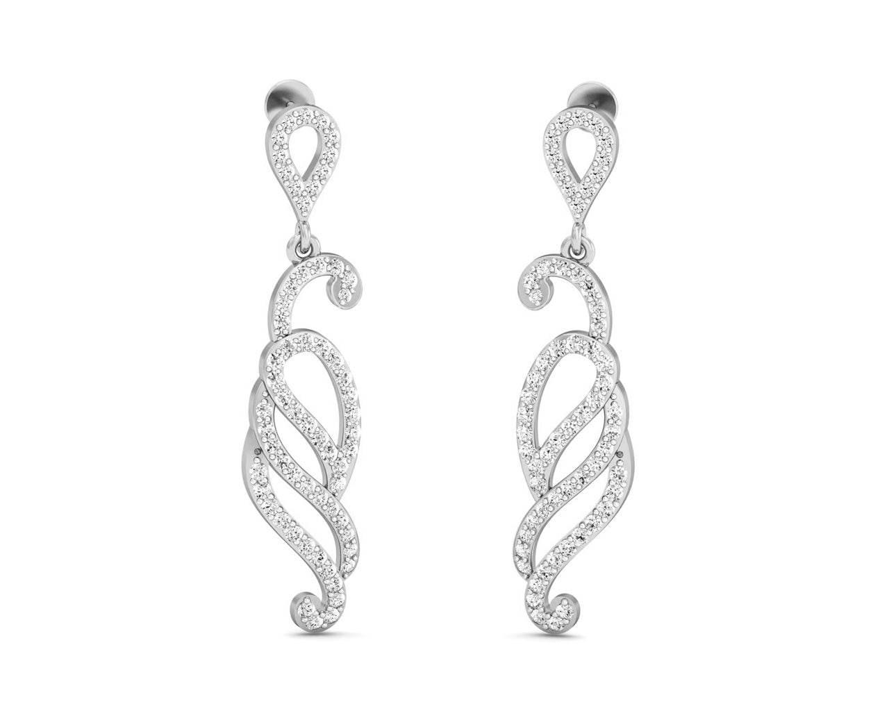 Alka Diamond Dangle Drop Earring - Jewelslane