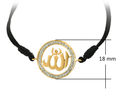 Allah Gold Bracelet with Diamonds - Jewelslane