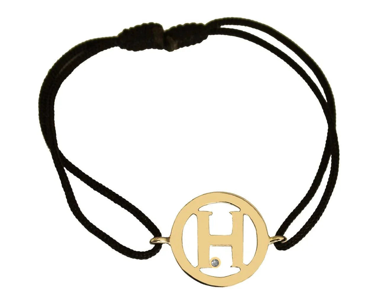 Alphabet H Gold Bracelet - Jewelslane