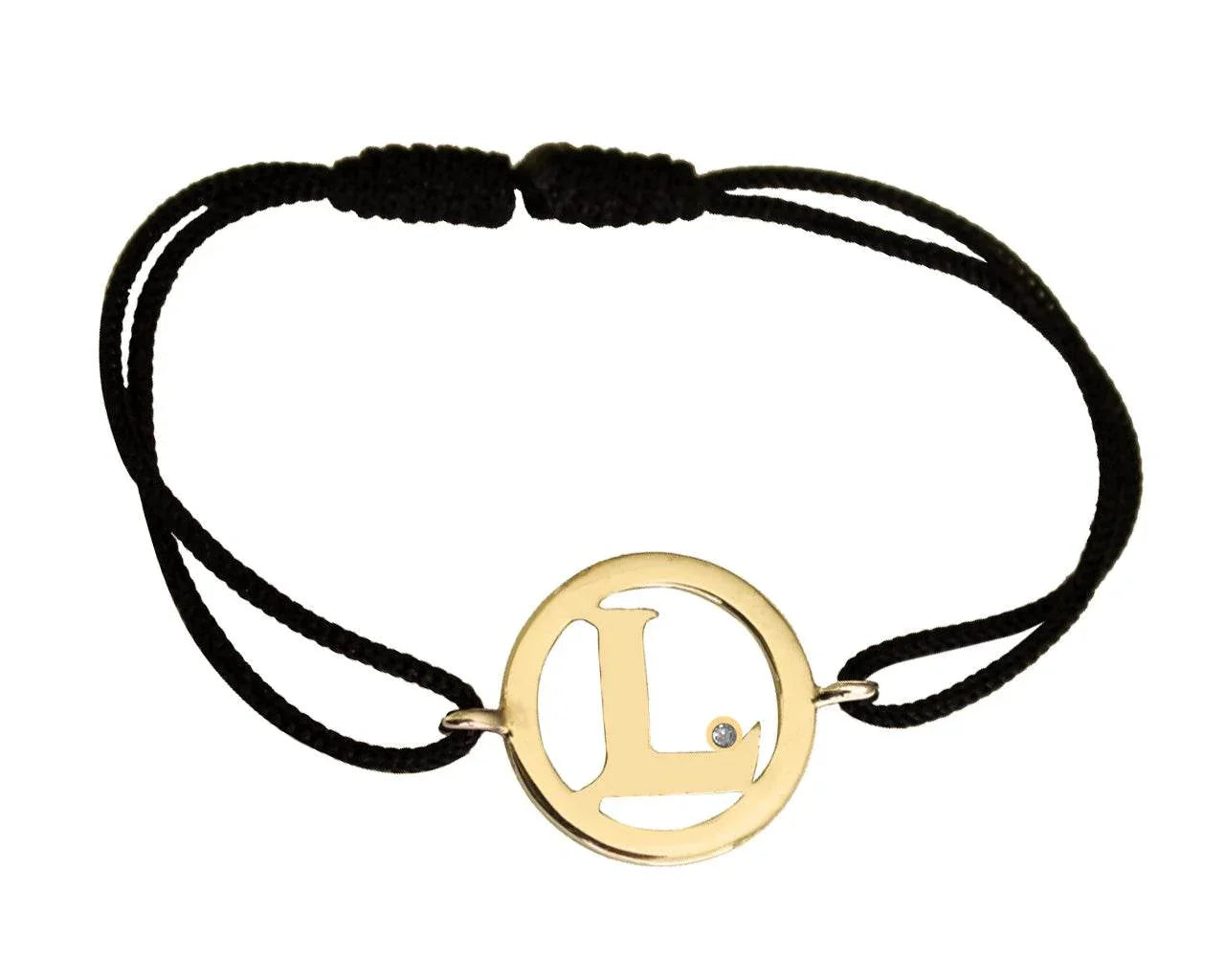 Alphabet L Gold Bracelet - Jewelslane