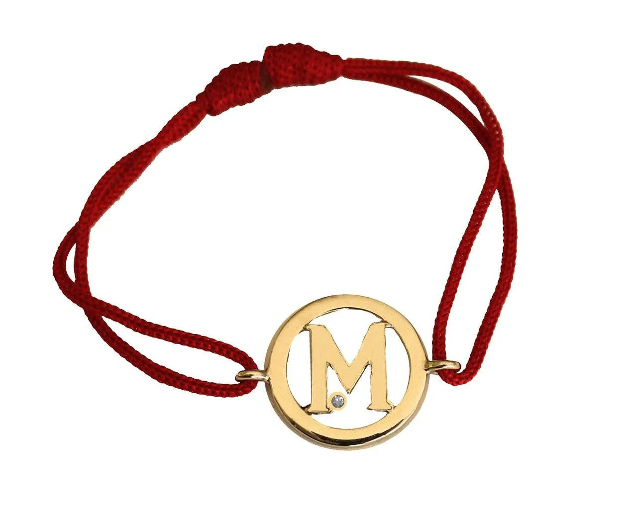 Alphabet M Gold Bracelet - Jewelslane