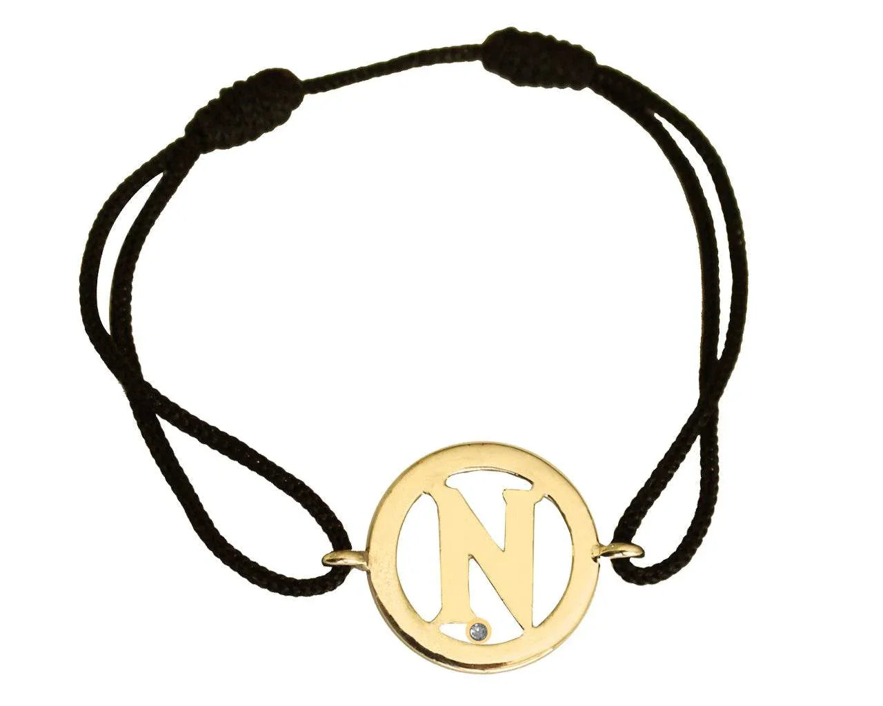 Alphabet N Gold Bracelet - Jewelslane