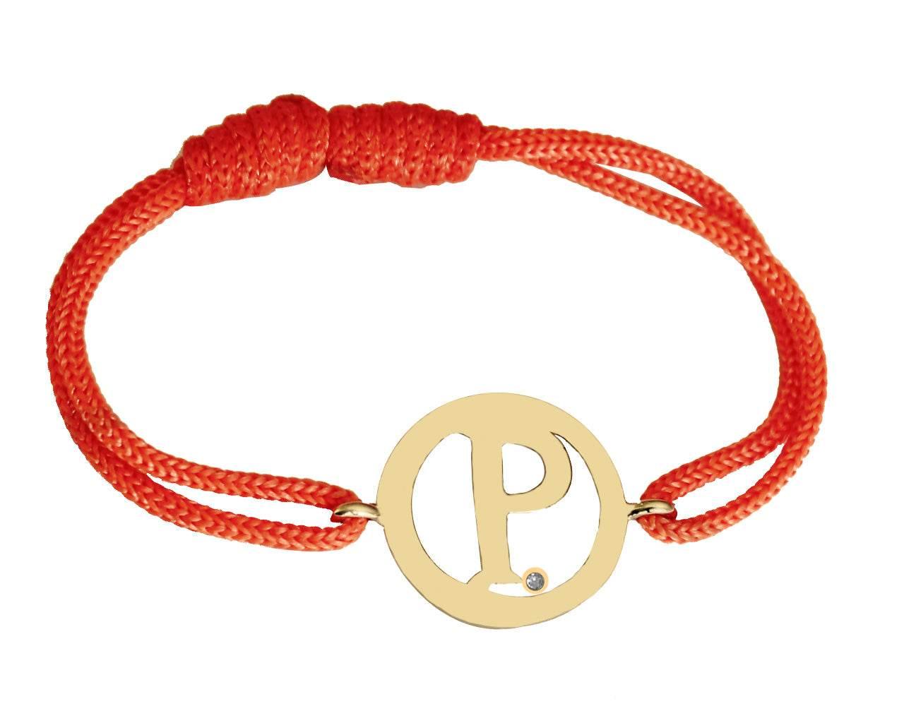 Alphabet P Gold Bracelet - Jewelslane