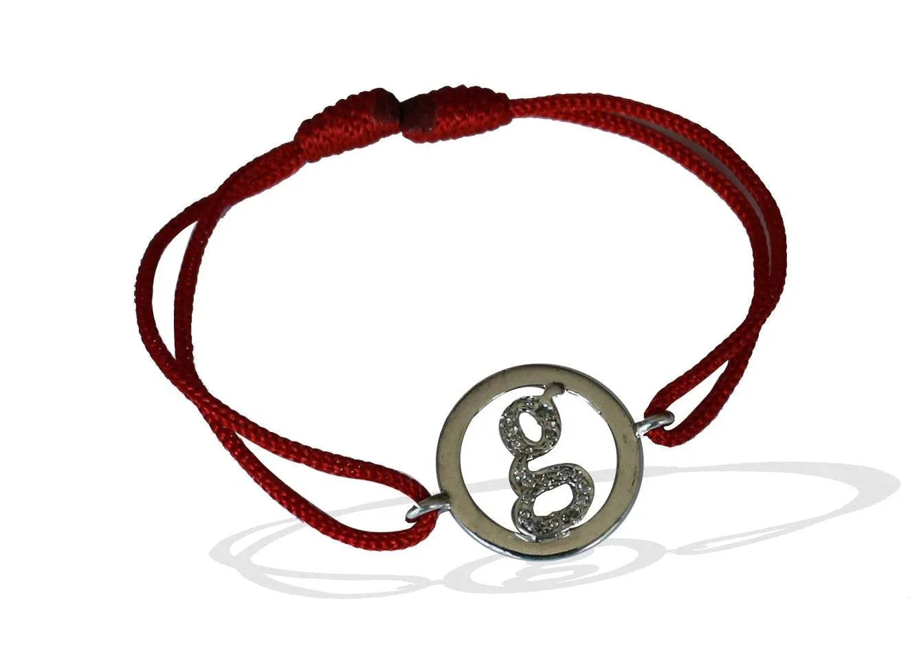 Alphabet bracelet with diamond in lower case g - Jewelslane