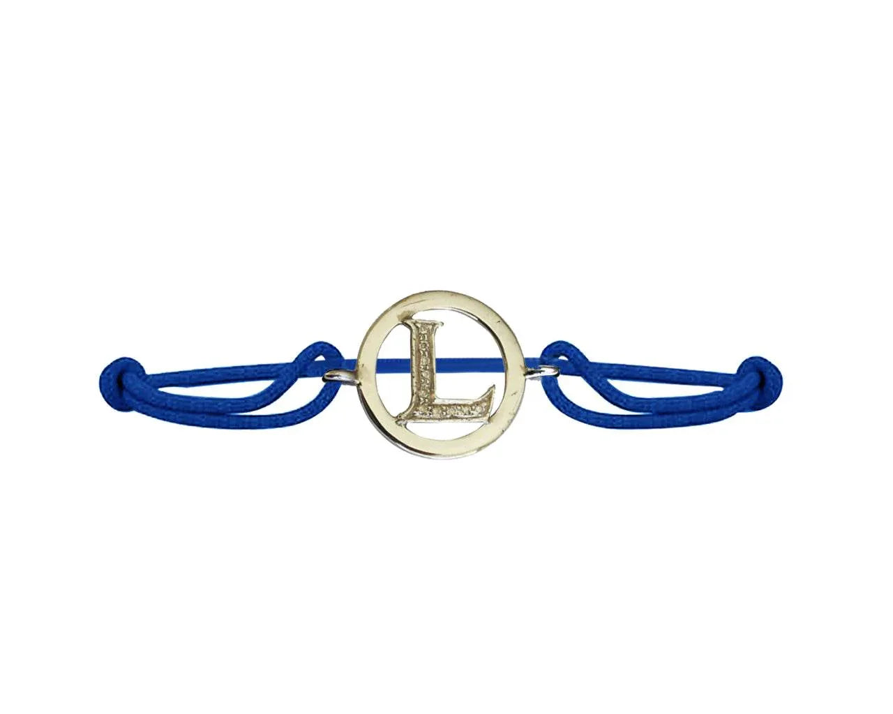 Alphabets Bracelet with Diamonds L - Jewelslane