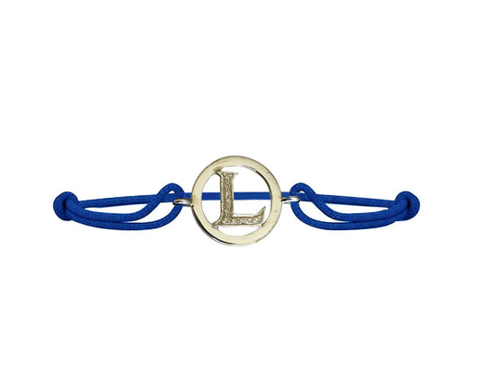 Alphabets Bracelet with Diamonds L - Jewelslane