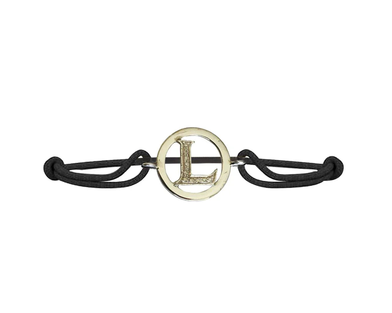 Alphabets Bracelet with Diamonds L - Jewelslane