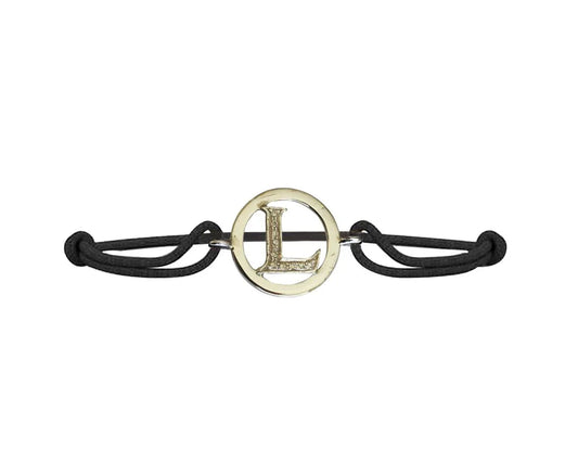 Alphabets Bracelet with Diamonds L - Jewelslane