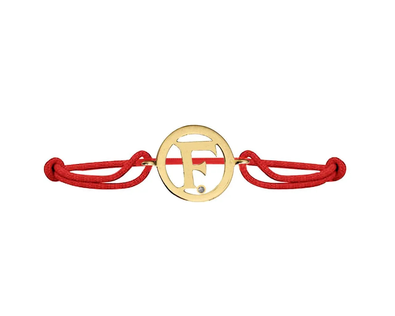 Alphabet F Gold Bracelet - Jewelslane