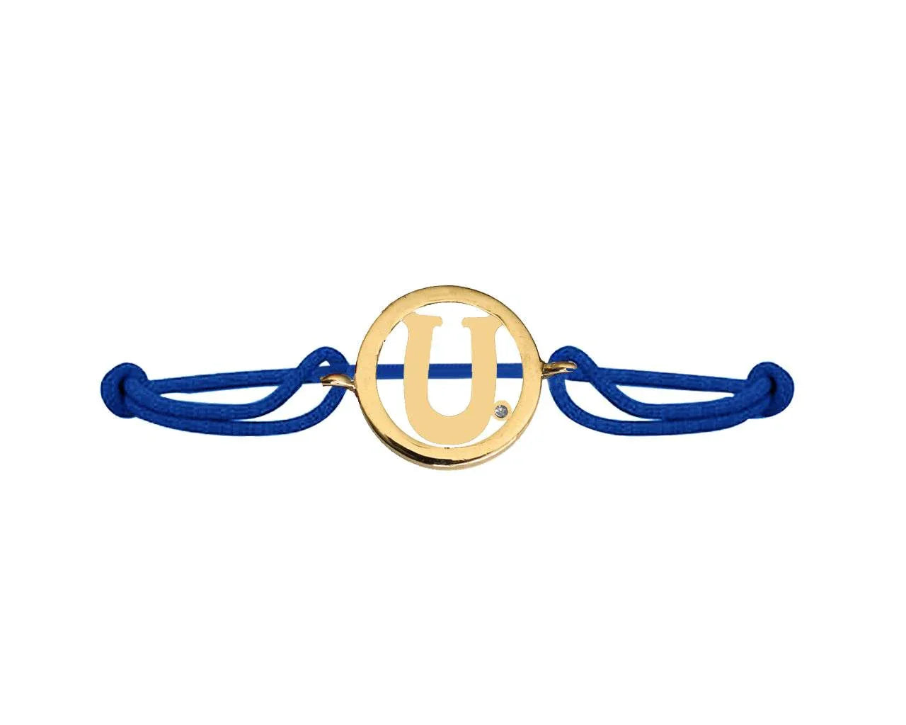 Alphabet U Gold Bracelet - Jewelslane