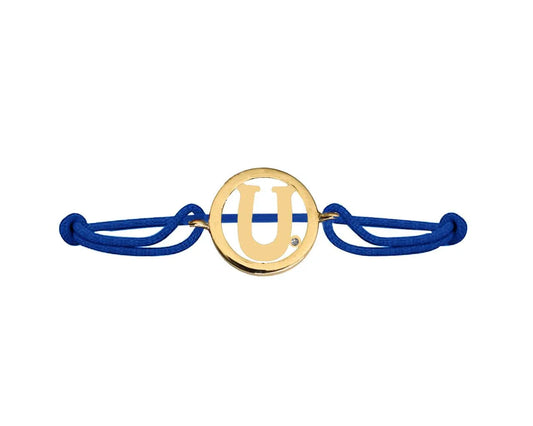 Alphabet U Gold Bracelet - Jewelslane