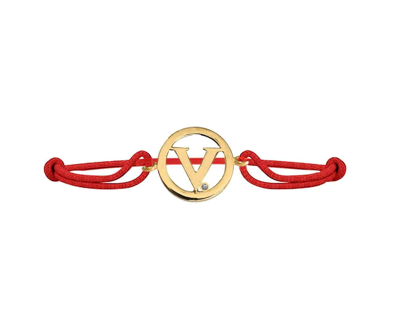 Alphabet V Gold Bracelet - Jewelslane