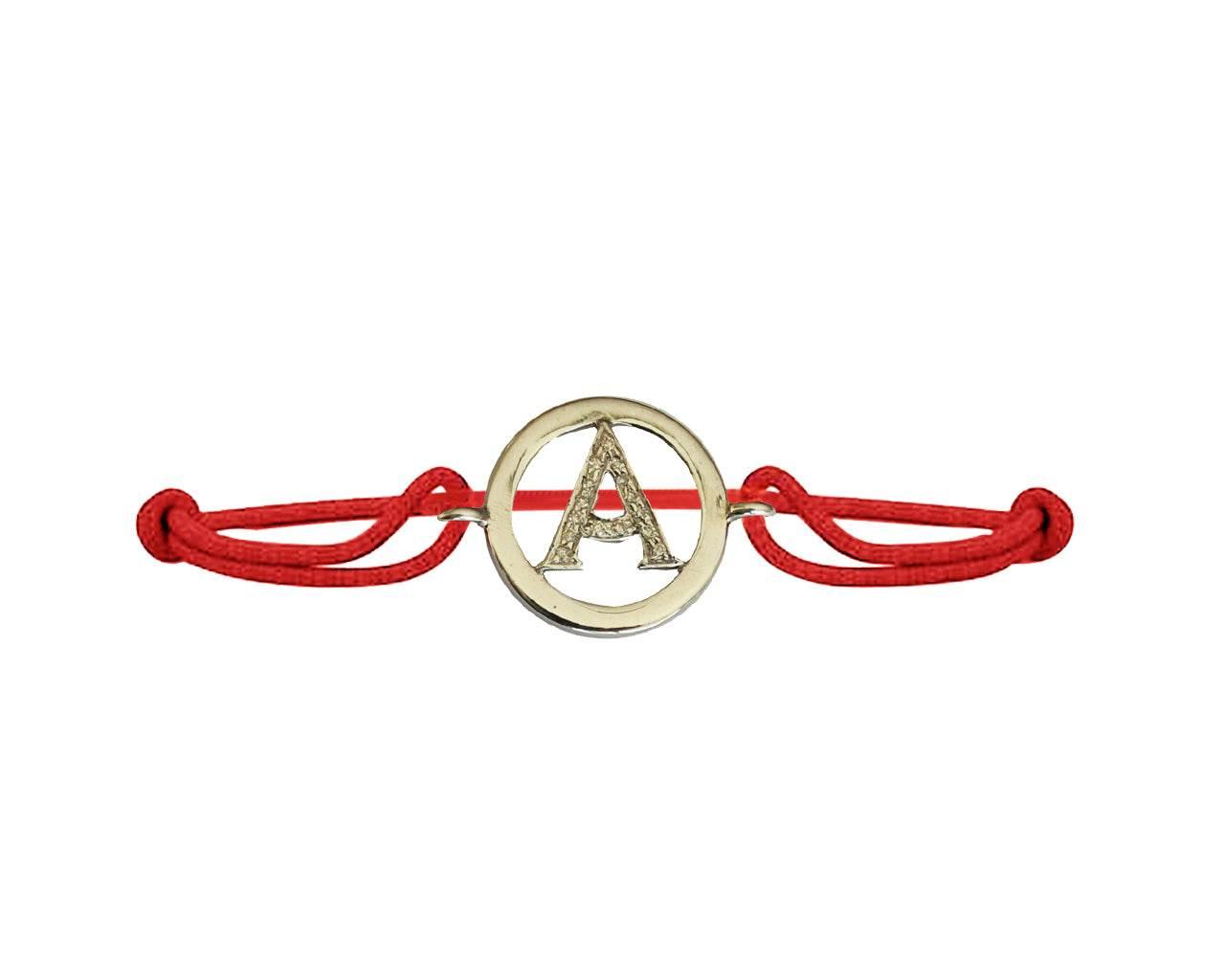Alphabets Bracelet with diamonds A - Jewelslane