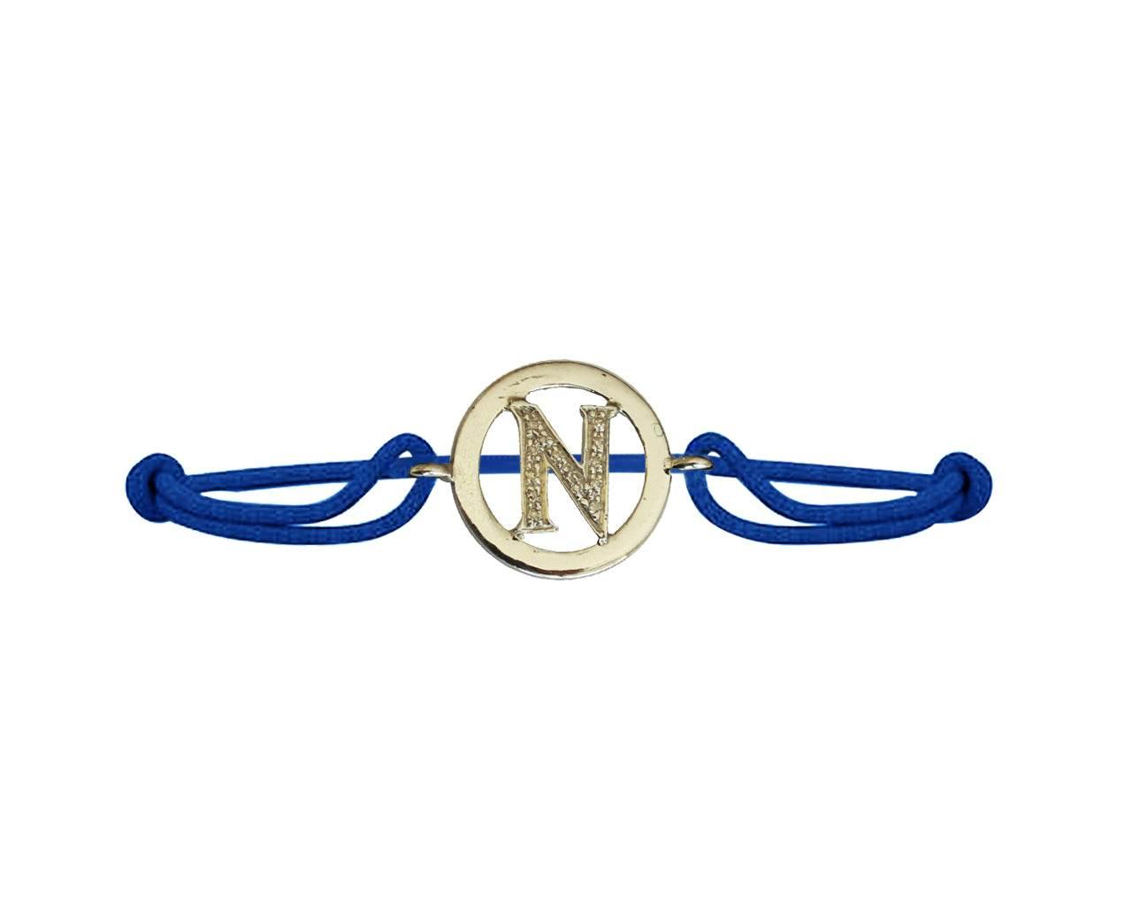 Alphabets Bracelet with diamonds N - Jewelslane