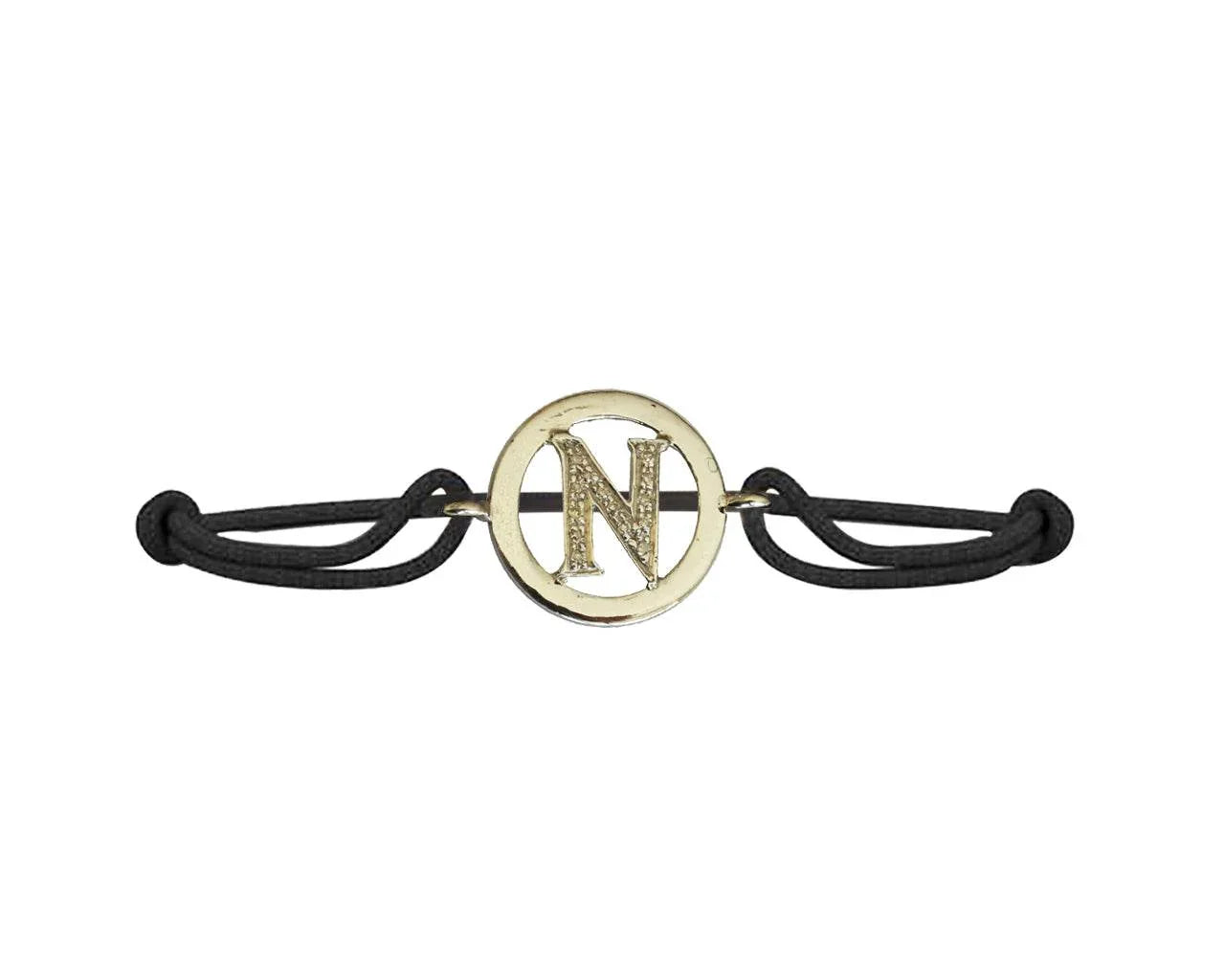 Alphabets Bracelet with diamonds N - Jewelslane