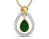 Ameena Emerald Diamond Pendant - Jewelslane