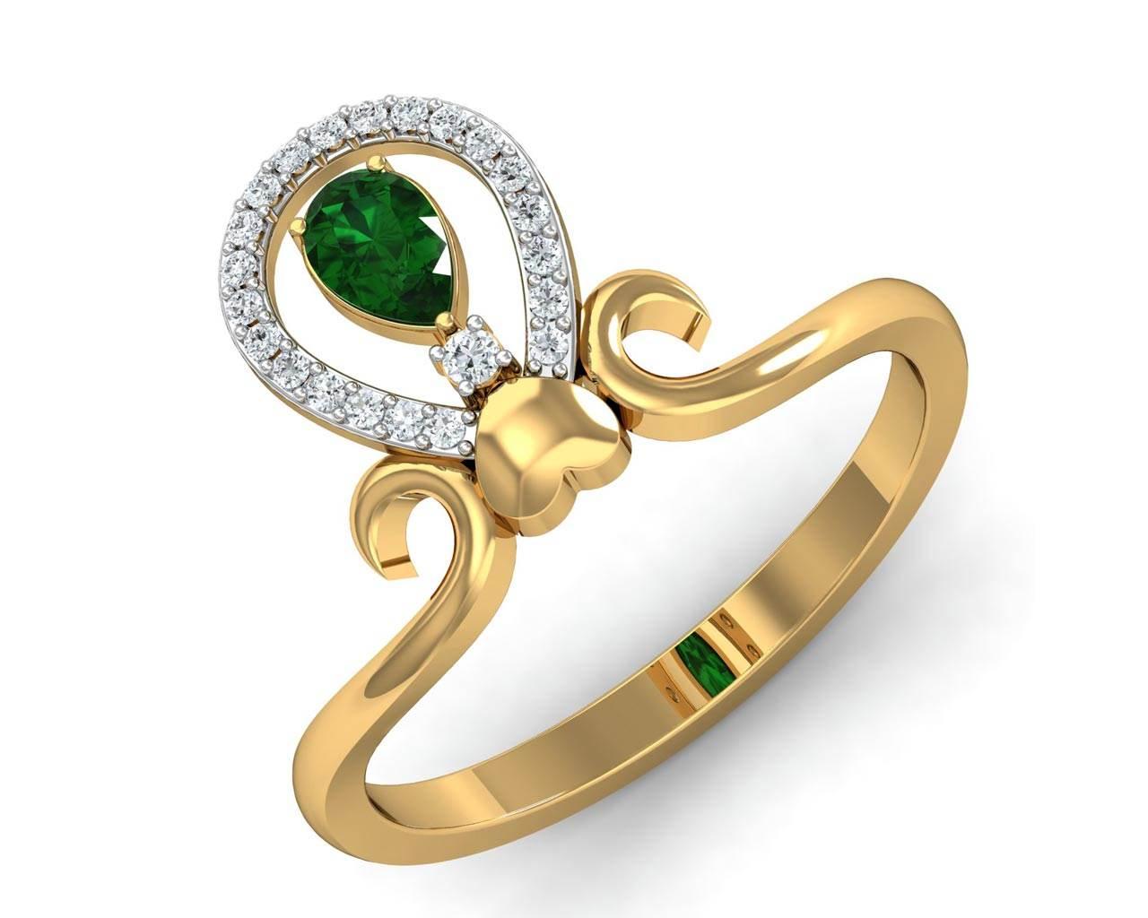 Ameena Emerald Diamond Ring - Jewelslane