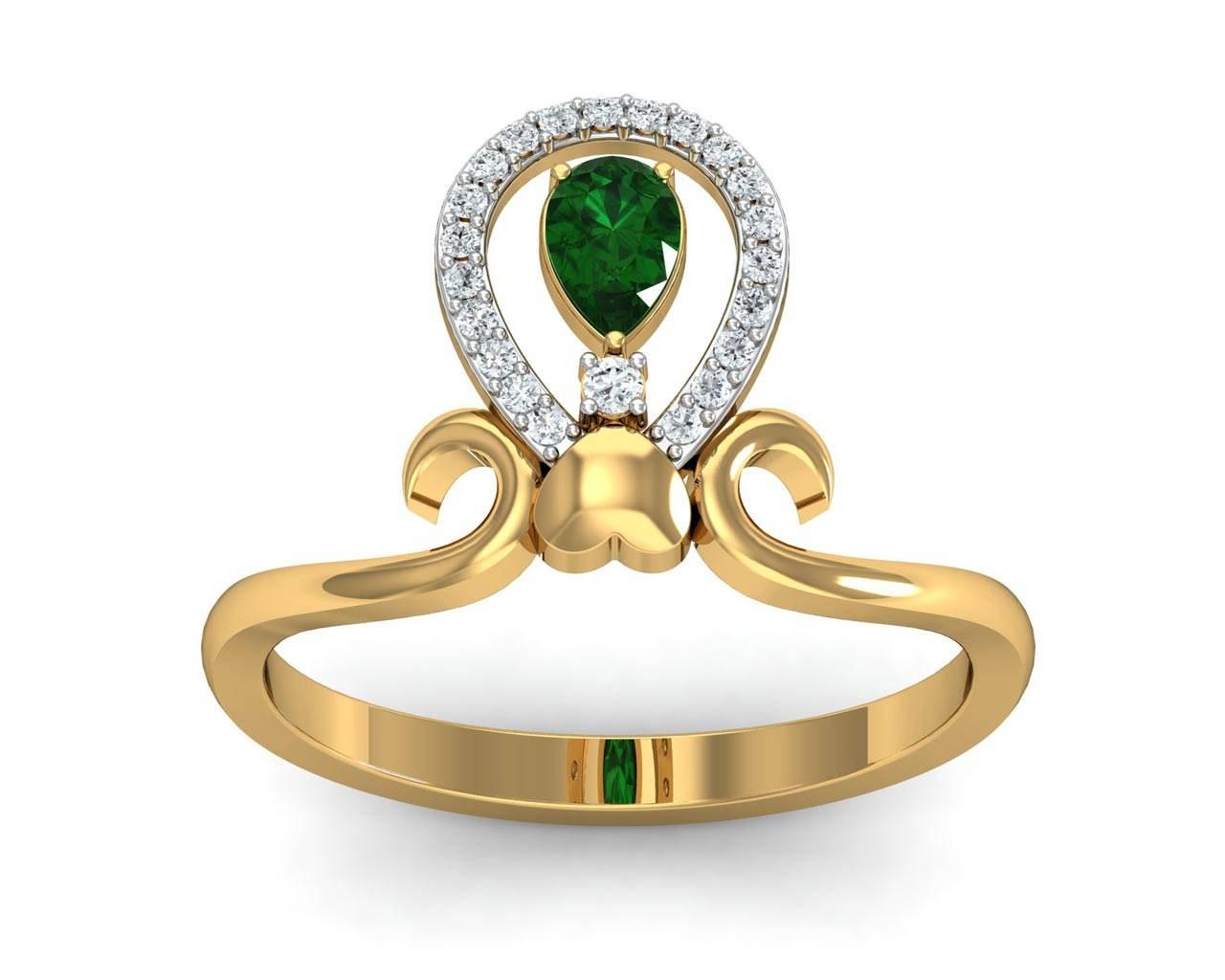 Ameena Emerald Diamond Ring - Jewelslane
