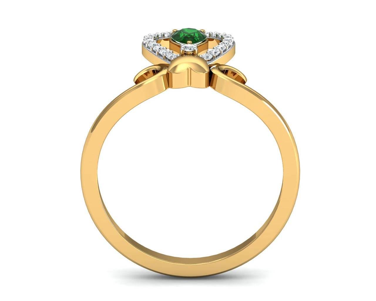 Ameena Emerald Diamond Ring - Jewelslane